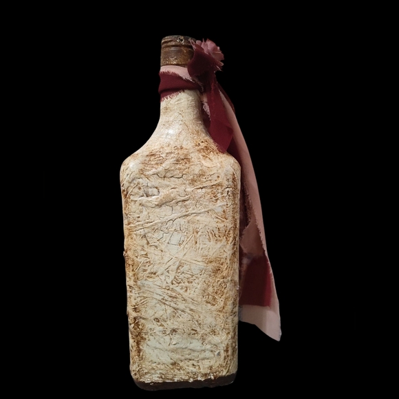 Floral Art Bottle with Red Accents - Picture 2 of 5